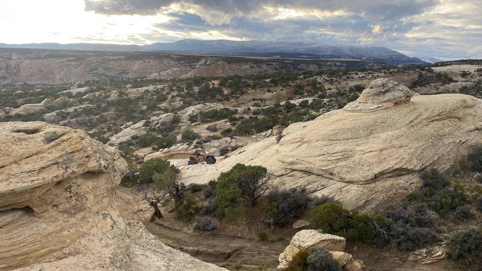 Canyon country overlook on a backcountry UTV tour near Vernal Utah