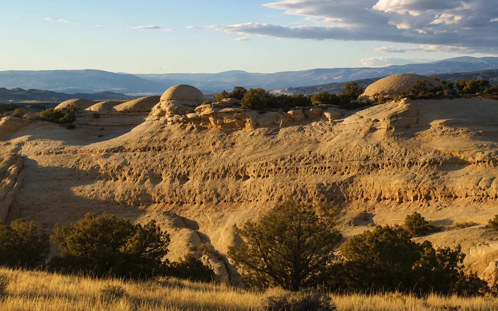 Desert badlands landscape at sunset on a backcountry UTV tour near Vernal Utah