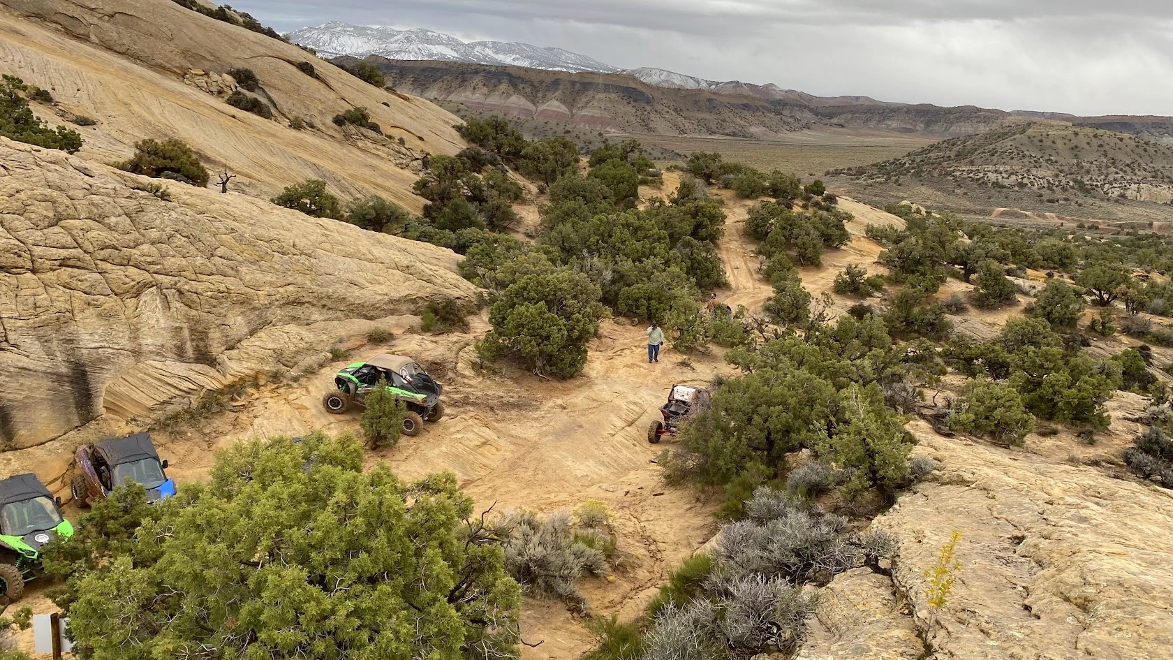 Rocky trail vista on a backcountry UTV tour near Vernal Utah