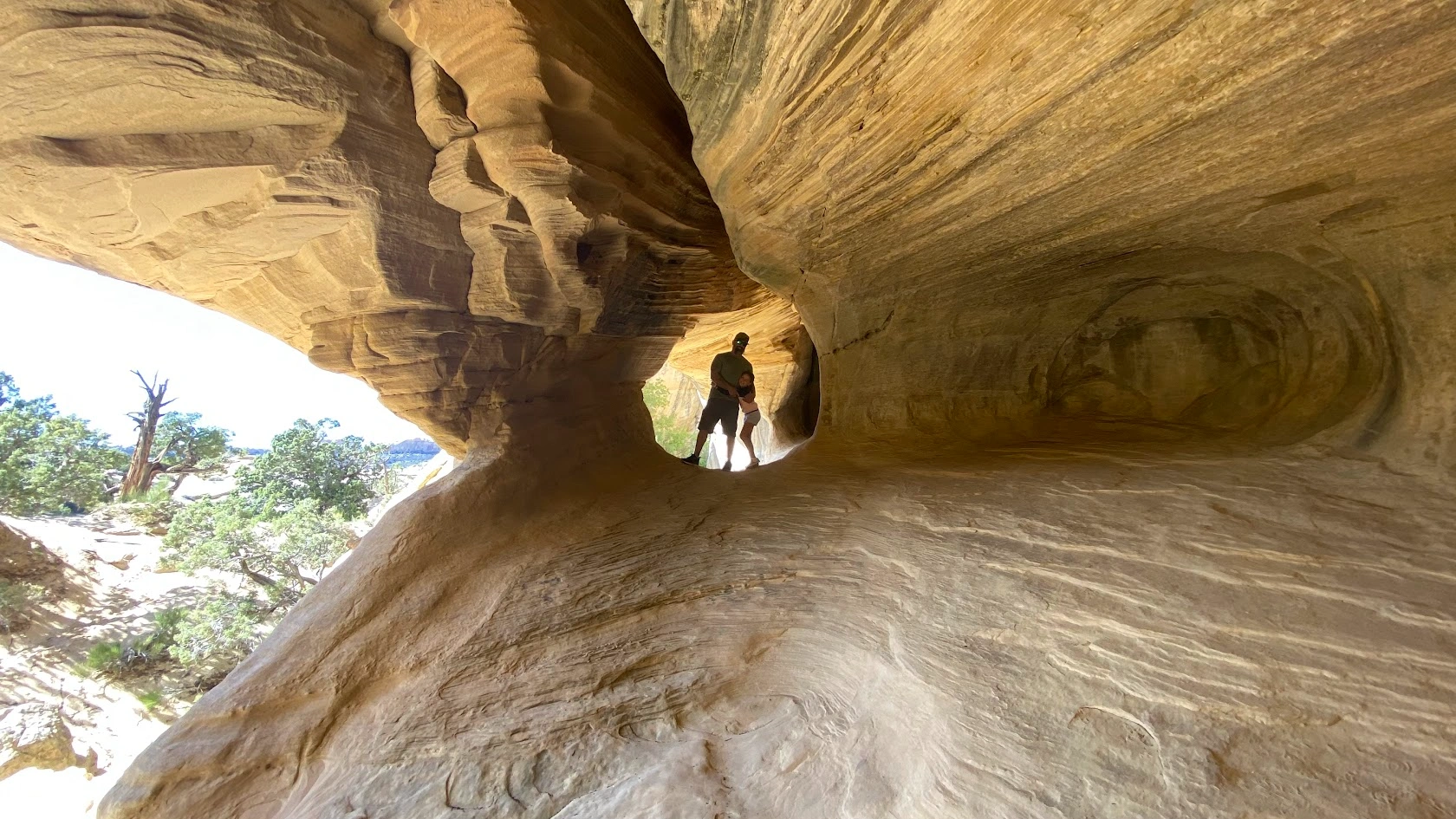 Window opening in a sandstone cave near Vernal Utah