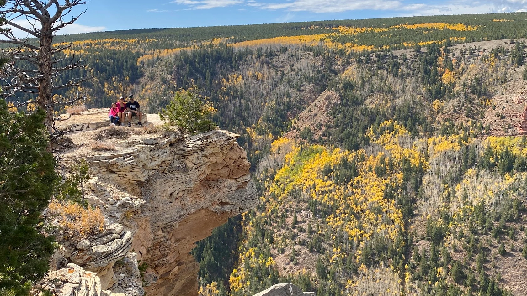 Autumn canyon overlook on a backcountry UTV trail near Vernal Utah