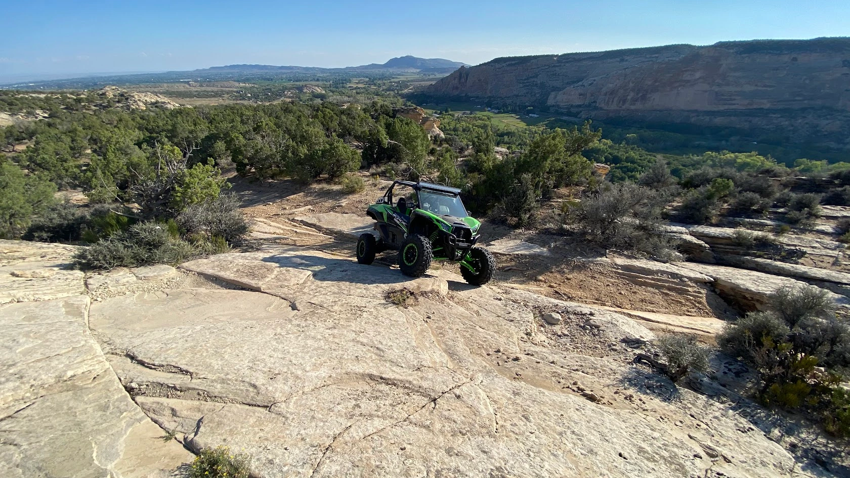 Slickrock ridge view on a backcountry UTV tour near Vernal Utah