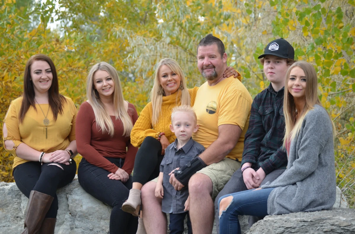 Dave and Trudy Wilson, owners of Adventure Tours Vernal, with their family